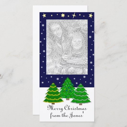 Weihnachts-Fotokarte Feiertagskarte (Vorne/Hinten)