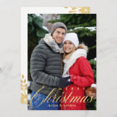 Weihnachts-Fotokarte Feiertagskarte (Vorne/Hinten)