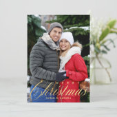 Weihnachts-Fotokarte Feiertagskarte (Stehend Vorderseite)