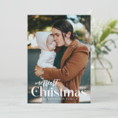 Weihnachts-Fotokarte Feiertagskarte (Stehend Vorderseite)