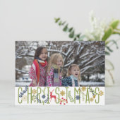 Weihnachts-Fotokarte Feiertagskarte (Stehend Vorderseite)