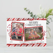 Weihnachts-Fotokarte Feiertagskarte (Stehend Vorderseite)