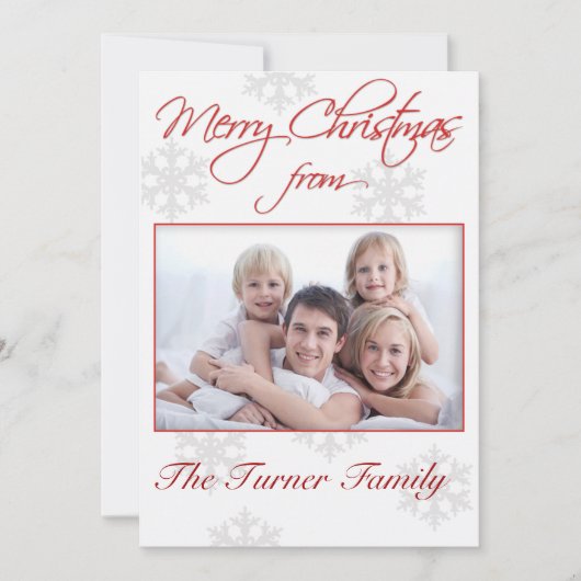Weihnachts-Fotokarte Feiertagskarte (Vorderseite)