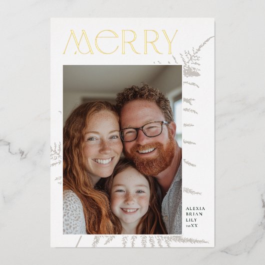 Weihnachts-Fotokarte Folieneinladung (Vorderseite)