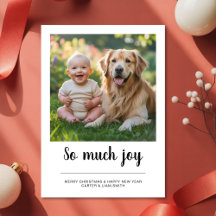 Weihnachts-Fotokarte für Familien mit Hund 'So Muc