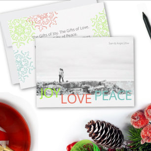 Weihnachts-Fotokarte im minimalistischen Stil mit  Einladung