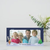 Weihnachts-Fotokarte mit Rudolph Feiertagskarte (Stehend Vorderseite)