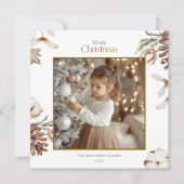 Weihnachts-Fotokarte mit Wintermuster (Vorderseite)