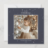Weihnachts-Fotokarte mit Wintermuster (Vorderseite)