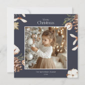 Weihnachts-Fotokarte mit Wintermuster (Vorderseite)