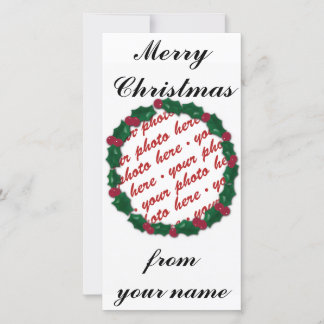 Weihnachts-Fotokarte oder Foto-Geschenk-Tag Feiertagskarte