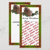 Weihnachts-Fotokarte oder Foto-Geschenk-Tag Feiertagskarte (Vorne/Hinten)