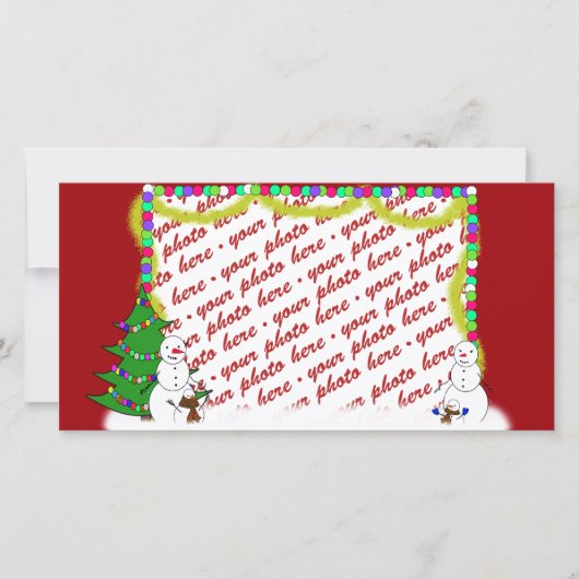 Weihnachts-Fotokarte oder Foto-Geschenk-Tag Feiertagskarte (Vorderseite)