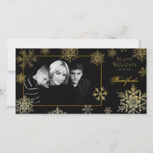 Weihnachts-Fotokarte - Schneeflocken Feiertagskarte