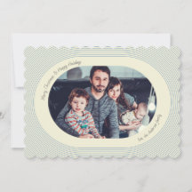 Weihnachts-Fotokarte Spiel Design Oval Foto