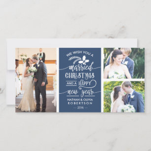 Weihnachts-Fotokarte, Verheiratet, EDITABLE FARBE Feiertagskarte