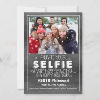 Weihnachts-Fotokarte, Weihnachts-Fotokarte, Selfie Feiertagskarte