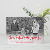 Weihnachts-Fotokarte, Weihnachtskarte, Funny Feiertagskarte (Stehend Vorderseite)