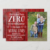 Weihnachts-Fotokarte, Weihnachtskarte, Funny Feiertagskarte (Vorne/Hinten)