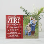 Weihnachts-Fotokarte, Weihnachtskarte, Funny Feiertagskarte (Stehend Vorderseite)