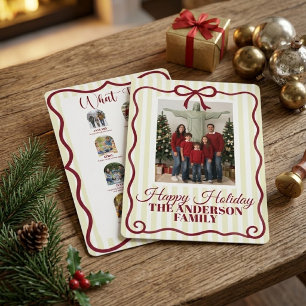 Weihnachts-Fotokarten-Vorlage, Jahreskarte, Feiertagskarte