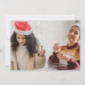 Weihnachts-Fotovorlage Essen Sie keinen gelben Sch Einladung (Rückseite)