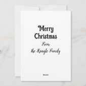 Weihnachts Fox Art Flat Weihnachtskarte Feiertagskarte (Rückseite)
