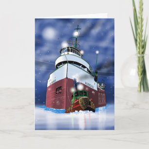 Weihnachts-Frachter und Schlepper Karte