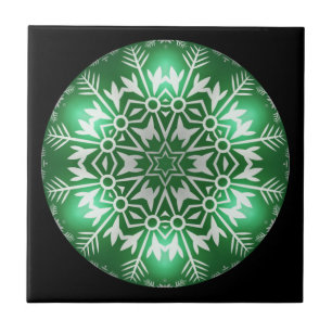 Weihnachts-Fraktal Design ~ Kaleidoskop ~ * ~ Fliese