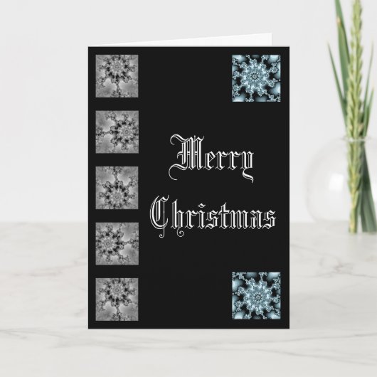 Weihnachts-Fraktal Feiertagskarte (Vorderseite)