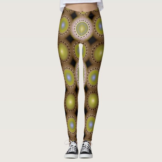 Weihnachts-Fraktal Leggings (Vorderseite)