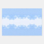 Weihnachts-Fraktal Pastellblau Geschenkpapier Set (Vorderseite)