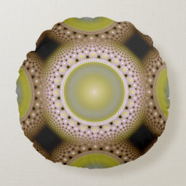 Weihnachts-Fraktal Rundes Kissen