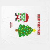 Weihnachts-FrankenKäse Grosses Fleece Blanket (Vorderseite (Horizontal))