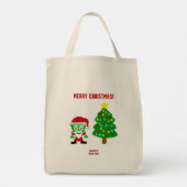 Weihnachts-FrankenKäse-Lebensmittelgeschäft Tasche (Rückseite)