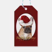 Weihnachts-Französisch Bulldog-Geschenk-Tags Geschenkanhänger (Rückseite)