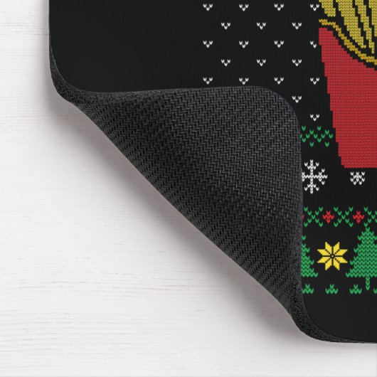 Weihnachts Französisch Fries Ugly Sweater Mousepad (Ecke)