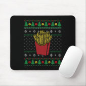 Weihnachts Französisch Fries Ugly Sweater Mousepad (Mit Mouse)