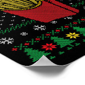 Weihnachts Französisch Fries Ugly Sweater Poster (Ecke)