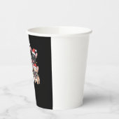 Weihnachts Französische Hunde Oversized T - Shirt Pappbecher (Links)