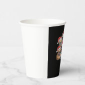 Weihnachts Französische Hunde Oversized T - Shirt Pappbecher (Rechts)