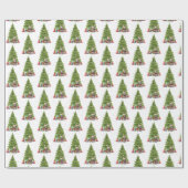 Weihnachts Französischer Bulldog mit Geschenken Geschenkpapier (Flach)