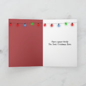 Weihnachts-Französischer Bulldog mit Weihnachtsman Karte (Innenseite)