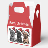 Weihnachts Französischer Bulldog Santa Dog Geschenkschachtel (Geöffnet)
