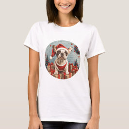 Weihnachts Französischer Bulldog Santa Dog T-Shirt