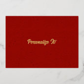 Weihnachts-Französisches Horn Folien Feiertagskarte (Rückseite)