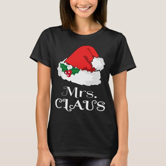 Weihnachts Frau Claus Matching Pajama Weihnachtsma T-Shirt (Vorderseite)
