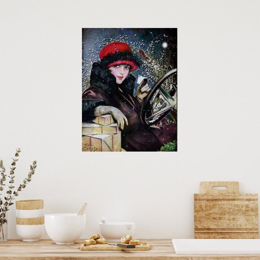 Weihnachts-Frauenposter Poster (Küche)