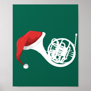 Weihnachts-French-Horn-Shirt - Weihnachtsmann Fren Poster