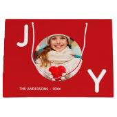 Weihnachts-Freude-Foto schlicht Große Geschenktüte (Vorderseite)